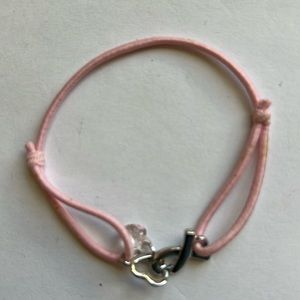 Bracelet - breast cancer awareness - stretchy - (#0804)